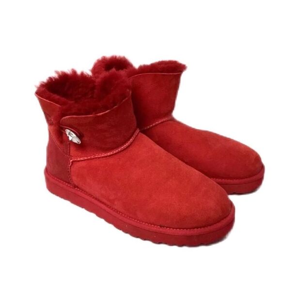 Vibrant Pink UGG Bailey Button Bling Boots - Picture 1 of 6